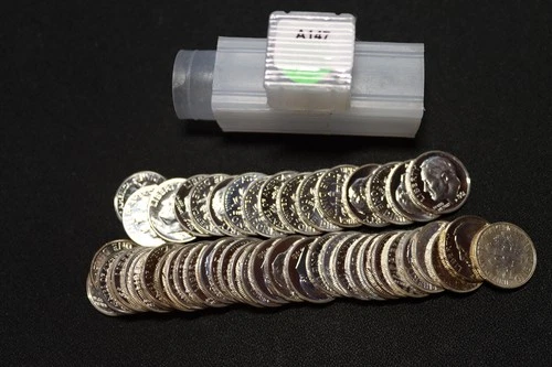 Roll of 50 90% Silver Roosevelt Dimes Various Dates/Mints most UNC condition 147