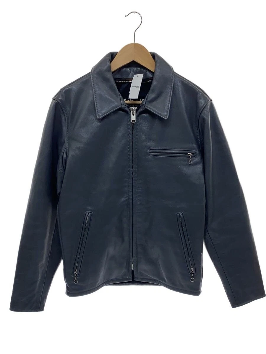 Chaqueta Schott Single Riders M Cuero Marrón Cuello Liso EE. UU.