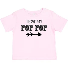 Inktastic I Love My Pop Pop With Arrow Baby T-Shirt Fathers Day Kids Grandpa