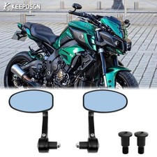 Espejos retrovisores de barra de extremo de 7/8" + adaptadores de extremo de barra M16 para Yamaha MT-07 MT-09 FZ07 FZ09