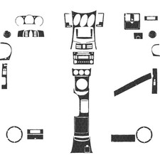 62x Nissan 350Z Z33 Kit de fibra de carbono panal cubierta interior completa pegatina 06-09