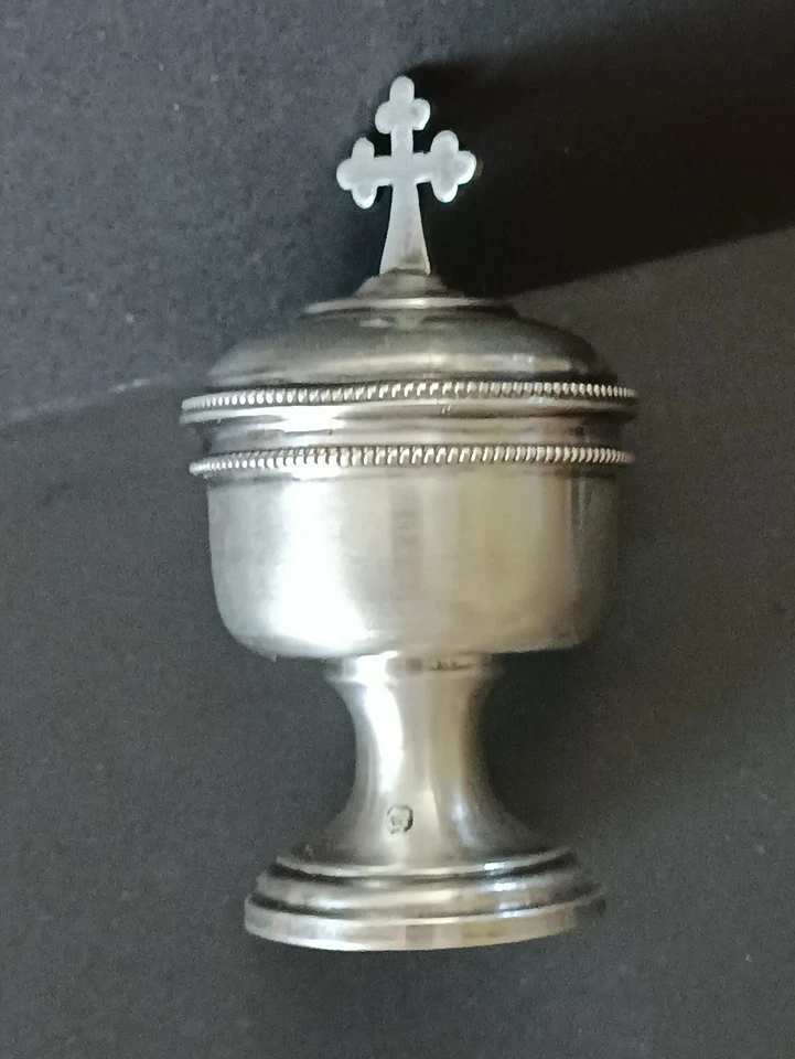 CIBOIRE AUX MALADES ARGENT POINCONS - Photo 4/4