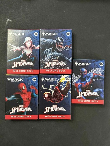 Magic the Gathering - Spider-man - All 5 Welcome Decks w/ Comic and Playmat - Picture 2 of 9