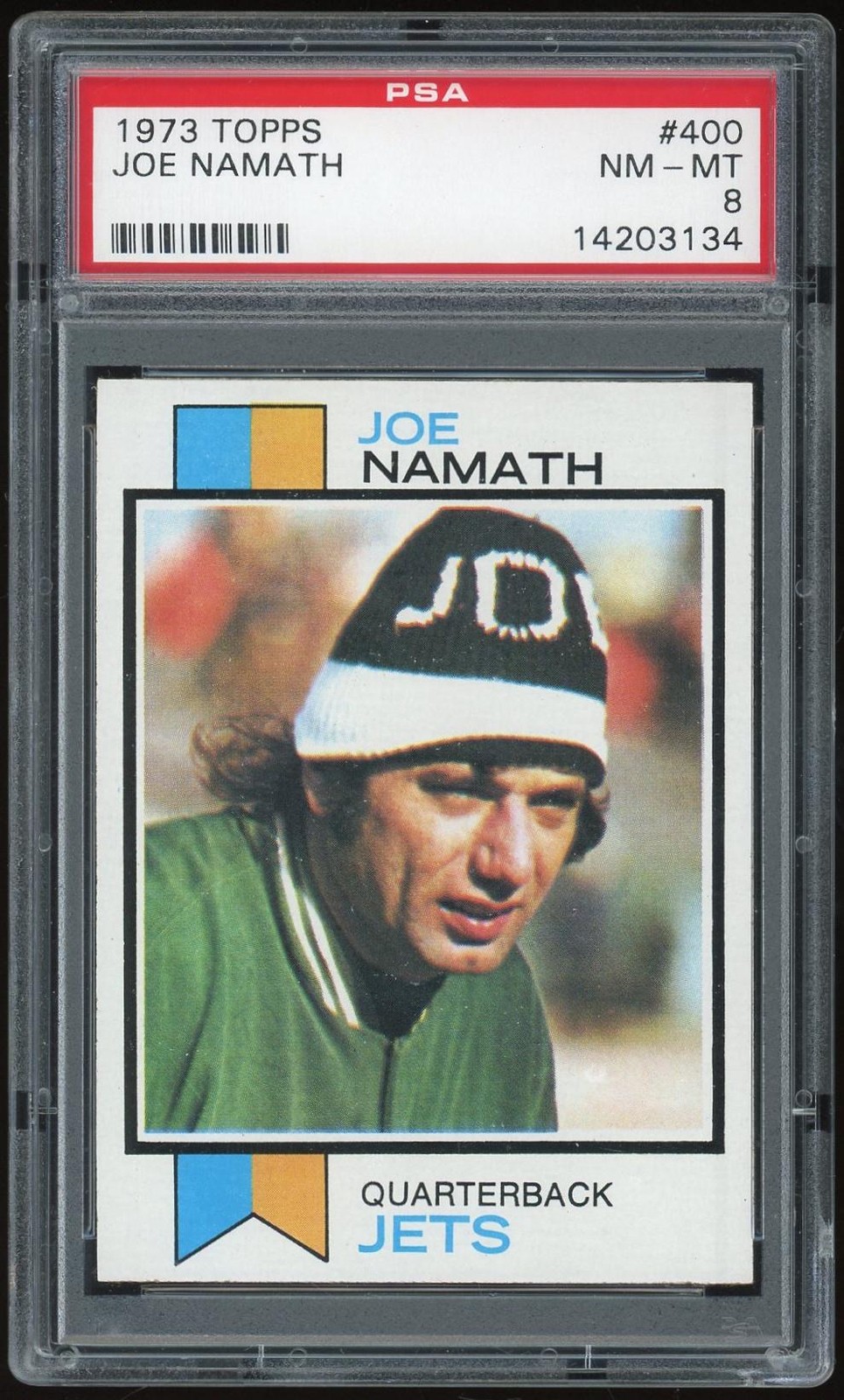 1973 Topps #400 Joe Namath PSA 8 *3134