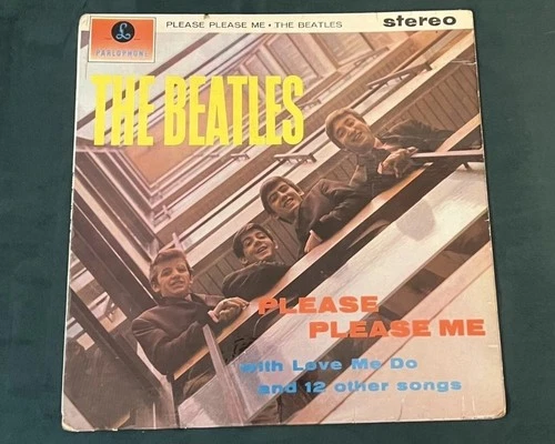 THE BEATLES 1963 PLEASE PLEASE ME UK STEREO LP Black And Gold Labels, Dick James