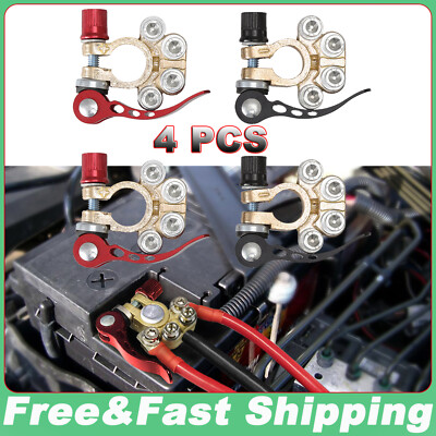 4PCS Car Battery Terminal Connector Clamp Quick Release Adjust Disconnect Tool