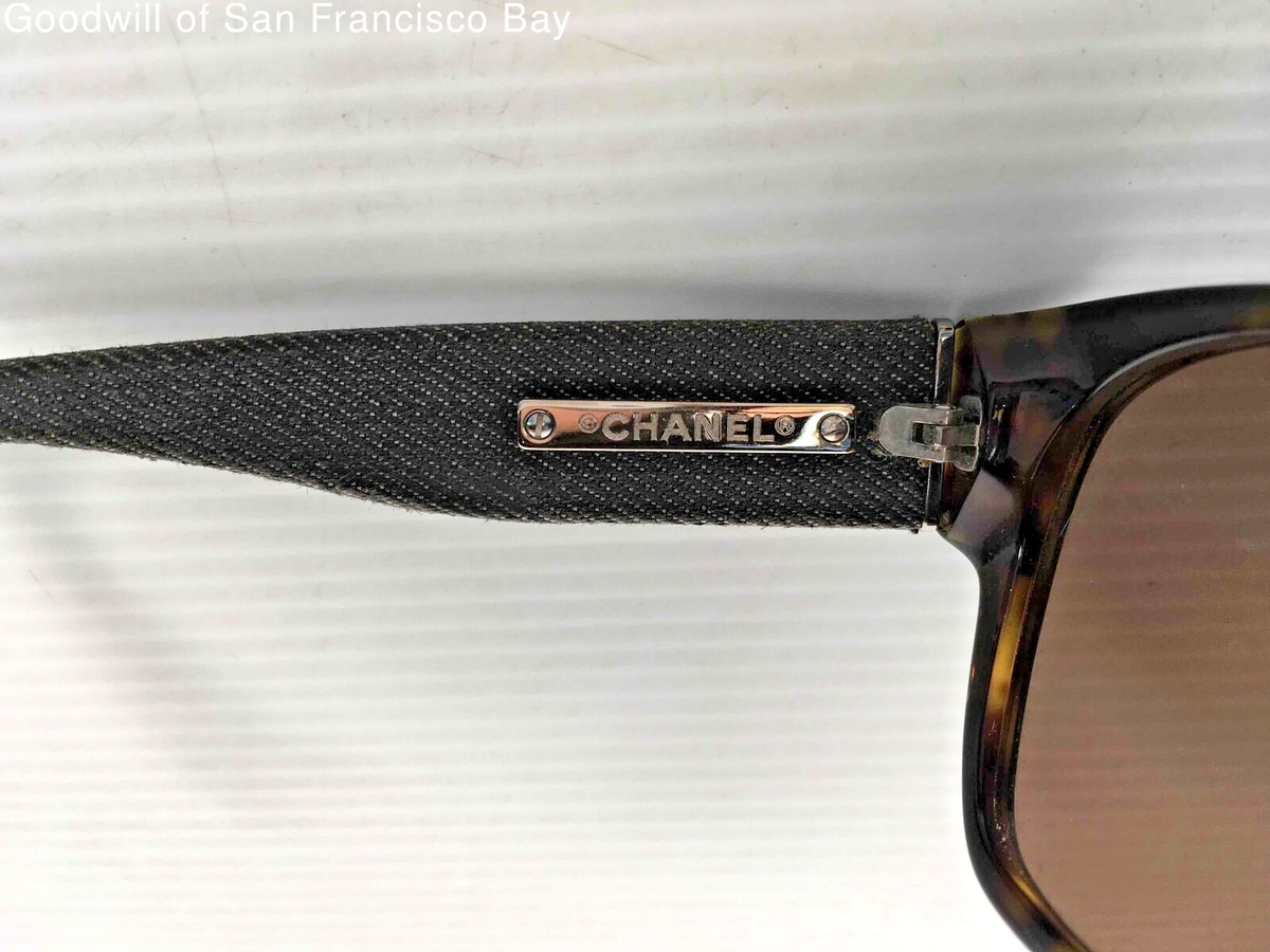Authentic CHANEL Sunglasses Tortoise Shell Denim CC Logos