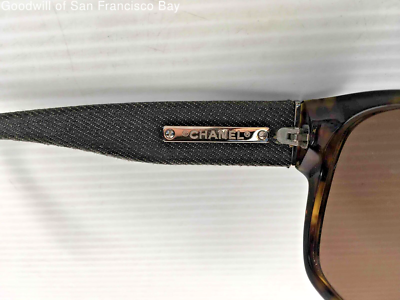 Authentic CHANEL Sunglasses Tortoise Shell Denim CC Logos