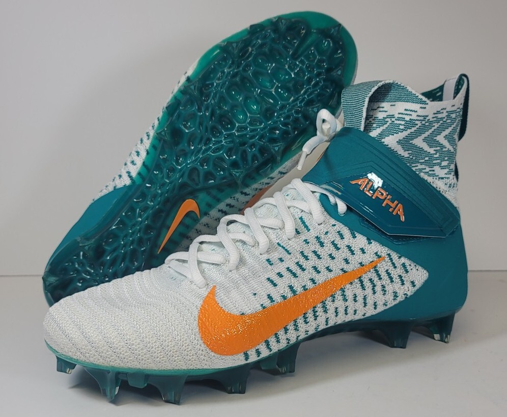 Nike Alpha Menace Elite 2 Football Cleats Miami Dolphins BV2077-108 Men\'s Sz 13 s-l1200.jpg main image 2