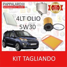 KIT TAGLIANDO 4 FILTRI + 4LT OLIO 5W30 CITROEN C3 PICASSO 1.6 HDI 