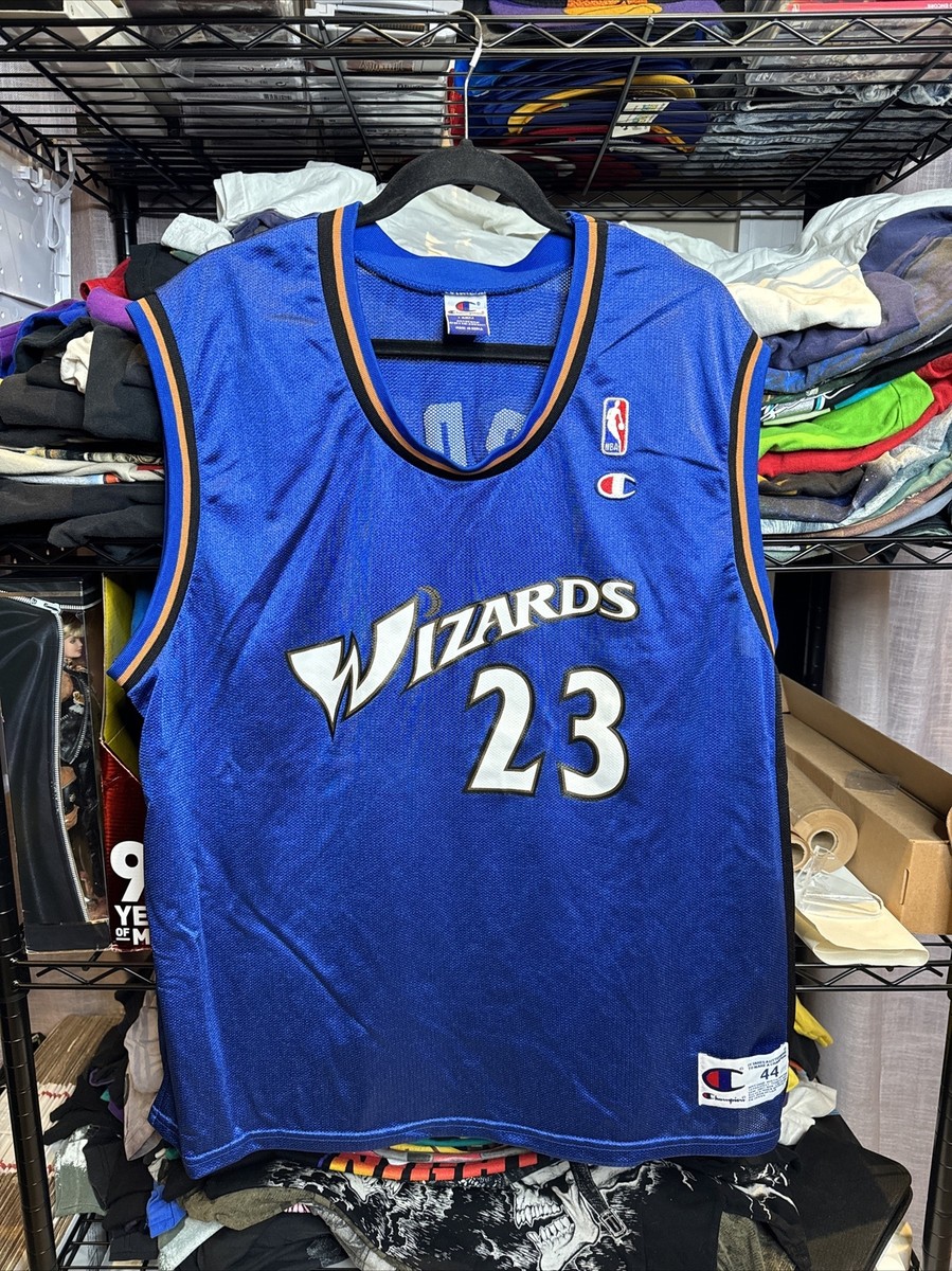 Vintage Champion Blue Wshington Wizards Home Jersey Jordan NR23 Size Large | eBay Vintage Champion Blue Wshington Wizards Home Jersey Jordan NR23 Size Large | eBay