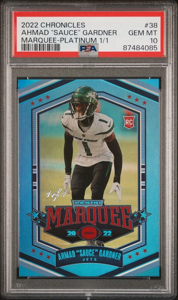 Sauce Gardner Panini Chronicles Marquee #38 Platinum 1/1