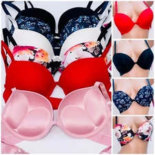 Super Extra Push Up Extreme Padded Add 2 Cup Size Bra New 7097 Free Return