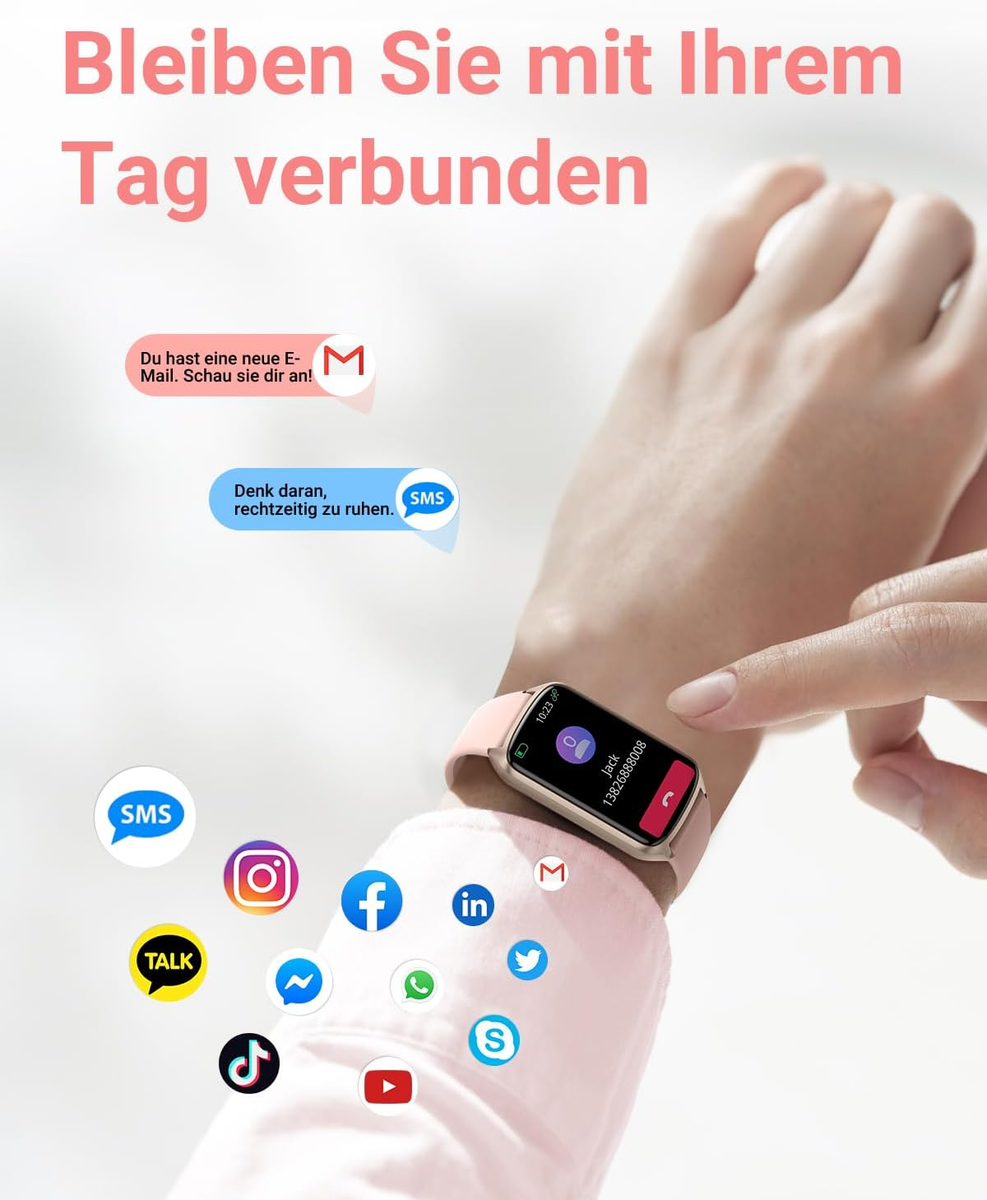 Health Fitness Tracker with 24/7 Heart Rate, Blood Oxygen, Blood