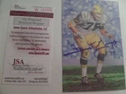 Forrest Gregg signed Goal Line Art Card, JSA, HOF 77