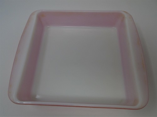 Vintage Pyrex Flamingo Pink Square Cake or Brownie Baking Dish 8" 222 - Picture 3 of 8