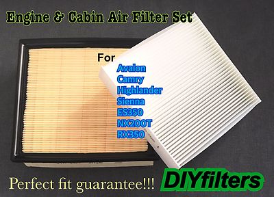 Engine&Cabin Air Filter For SIENNA CAMRY AVALON HIGHLANDER ES350 NX200T RX350 