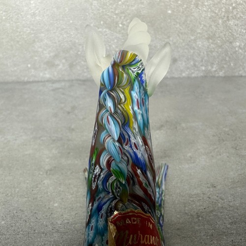 Vintage Murano MILLEFIORI ART GLASS UNICORN ITALY Original Sticker Label AS IS - Picture 8 of 24