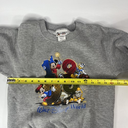VIntage Disney Youth Medium 7/8 Year 1999 Disney Sweater Gray Crew Neck - Picture 6 of 8