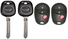 2 Toyota H Transponder Chip Key + Remote Fob Alarm for Tundra 2017-2018 3B A+++