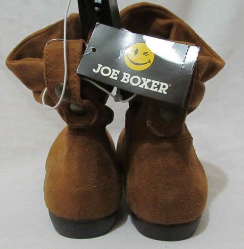 Joe Boxer Womens Size 6M Brown Flat Suede-Like Booties Ankle Boots New - Picture 5 of 5
