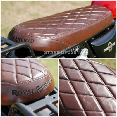 PASSEND FÜR ROYAL ENFIELD SEAT INTERCEPTOR 650 INT GT OFTER DIAMOND LUXURY BROWN