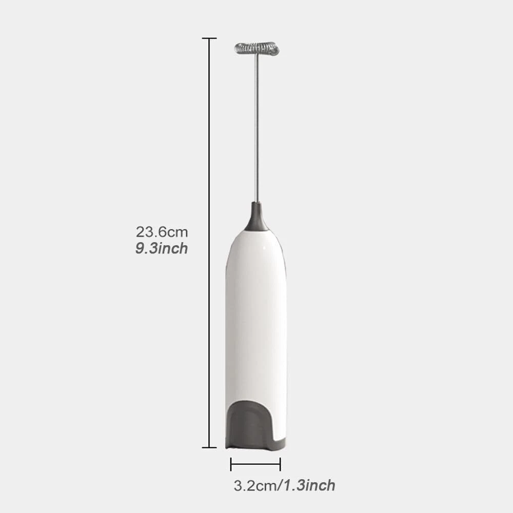 Milk Frother Electric Handheld Foam Maker for Hot Chocolate, Latte White