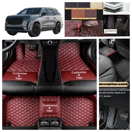 For Cadillac Eslacade 2002-2020 Car Floor Mats Custom PU Leather Auto Carpets - Imagen 11 de 44