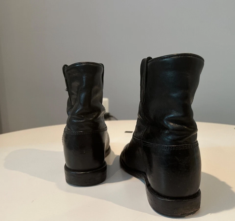 Isabel Marant Etoile Crisi Botines Cuña Ocultos Cuero Negro Talla 3 G2U Foto 2 de 4