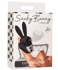 XR Brands Ultimately Pleasurable Sucky Bunny Clit Stimulator Black, New