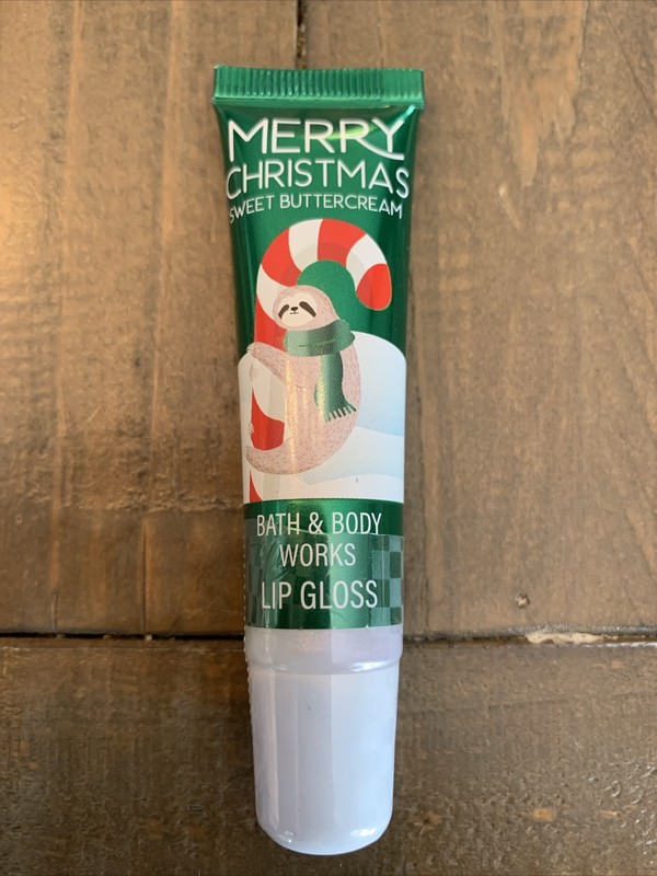 Bath & Body Works MERRY CHRISTMAS SWEET BUTTERCREAM Lip Gloss FREE SHIPPING!