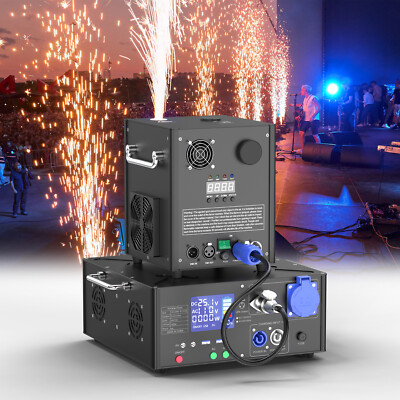 750W Cold Spark Machine mit Batterie / Flight Case DMX Sparkular Funkenmaschine