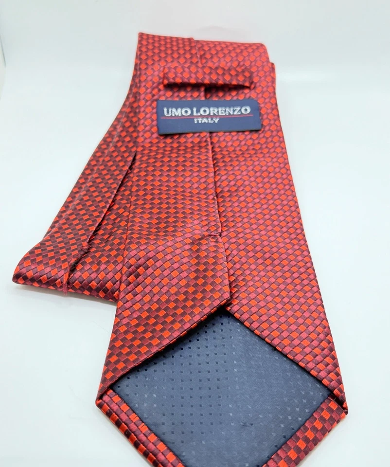 UMO LORENZO ITALIA - CORBATA SEDA HOMBRE DOS TONOS ROJO Foto 3 de 3