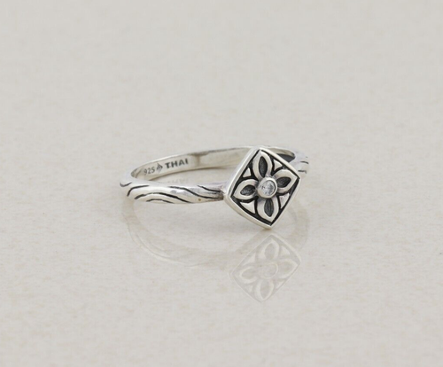 Sterling Silver Belle Fleur CZ Ring Size 9 1/4 Silpada - Picture 3 of 7