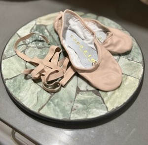 Capezio Split Sole Leather Pink Ballet Shoes Size Child 3W