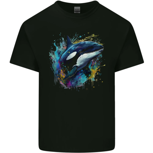 Una Maglietta Per Bambini Con Orso Orca Colorato