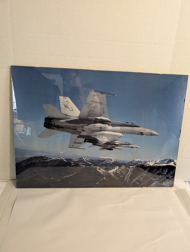 F18 Super High Definition Photo 20 X 28" Mounted On Crystal