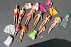 9 FIXER Dolls LOT 1960's BARBIE KEN SKIPPER + + w/ACCESSORIES