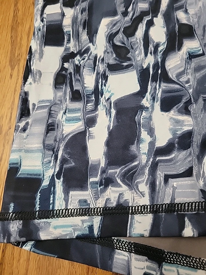 Pantalones Cortos Nike Pro Talla XL Mujer Entrenamiento tiro medio Patrón 3" Azul Negro Foto 2 de 4