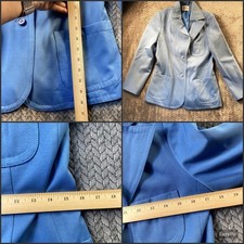 Vintage Solos by Country Set Blue 2 Button Blazer Jacket 70s Retro Polyester 10