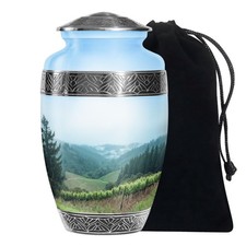 Nature Large Memorial Urn For Ashes Adult Mom Dad 10 Inch