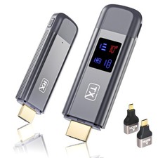 TTQ Wireless HDMI Transmitter and Receiver, Small, Gray