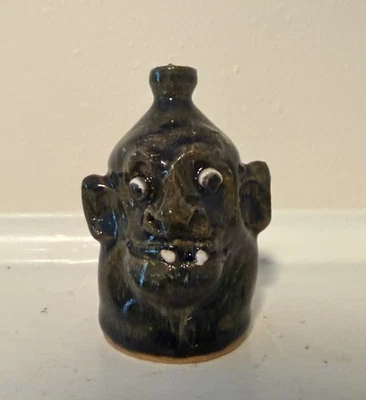 Marvin Bailey Mini Face Jug Signed Ugly Jug Pottery Small - Image 1 of 4