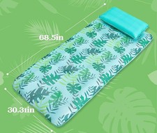tropical pool float with fabric cover and pillow 200lbs capacity 69