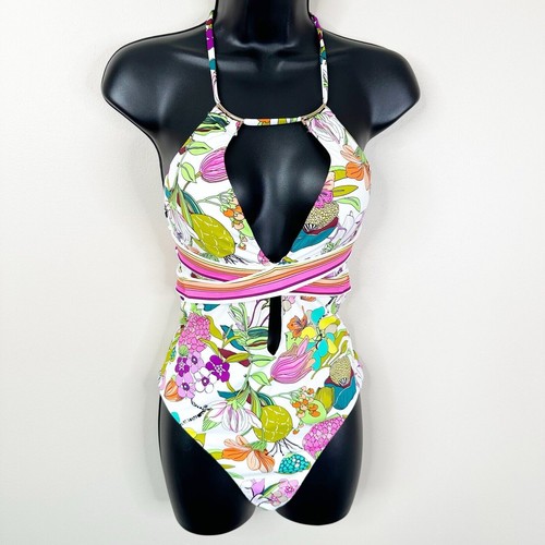 NEW Trina Turk Bathing Suit Sz 6 Key West Botanical Floral One Piece Swimsuit - Picture 4 of 12