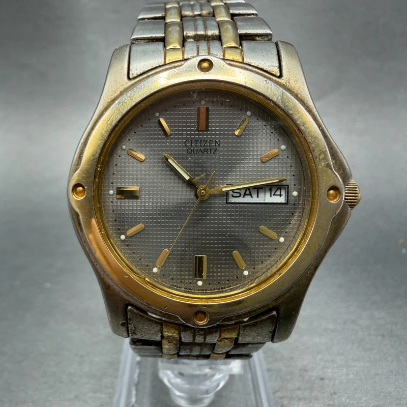 Citizen 35mm silver-dial two-tone day-date