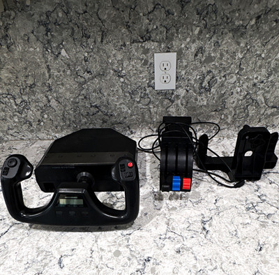 Logitech G Saitek Pro Flight Yoke System w/ Throttle Quadrant USB PC Black