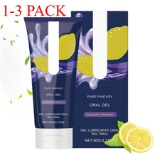 1-3PCS Pure Romance- GREAT HEAD- Oral Gel- Blueberry Lemonade- Relax Gag Reflex
