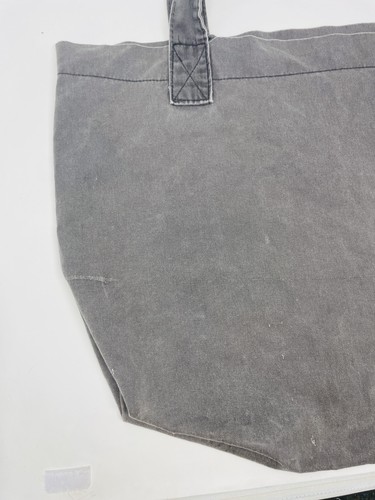 Vintage Esprit Logo Oversized Tote Bag Shoulder 2 Strap Gray Canvas Carryall - Picture 8 of 17