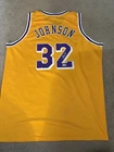 Magic Johnson Los Angeles Lakers #32 Basketball Jersey Signed BAS Authenticated